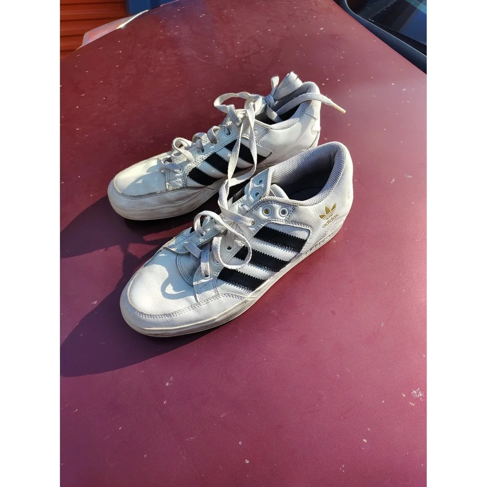Adidas Entrap White Black Gold Low Top Sneakers Mens 7.5 FW5136
